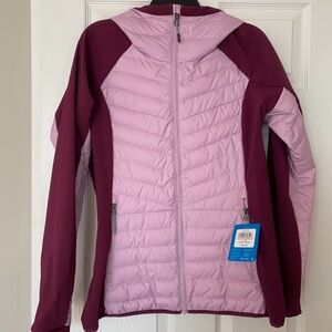 Columbia Pink and Purple Ski Jacket with Quilted Design